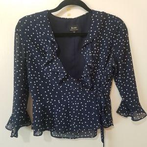 Bardot Polka Dot Top